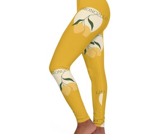 Leggings de limón, pantalones de yoga de limón para mujer