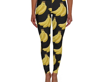 Banana Pants, Fruit Leggings, Banana Bottoms, Women&#39;s Spandex Leggings