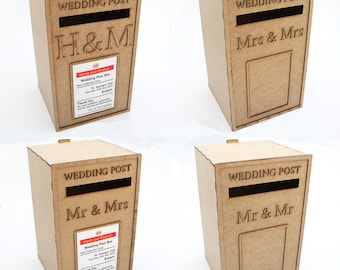 Wedding Post Mail Box - Royal Mail Reception Post & Cards - Personalised