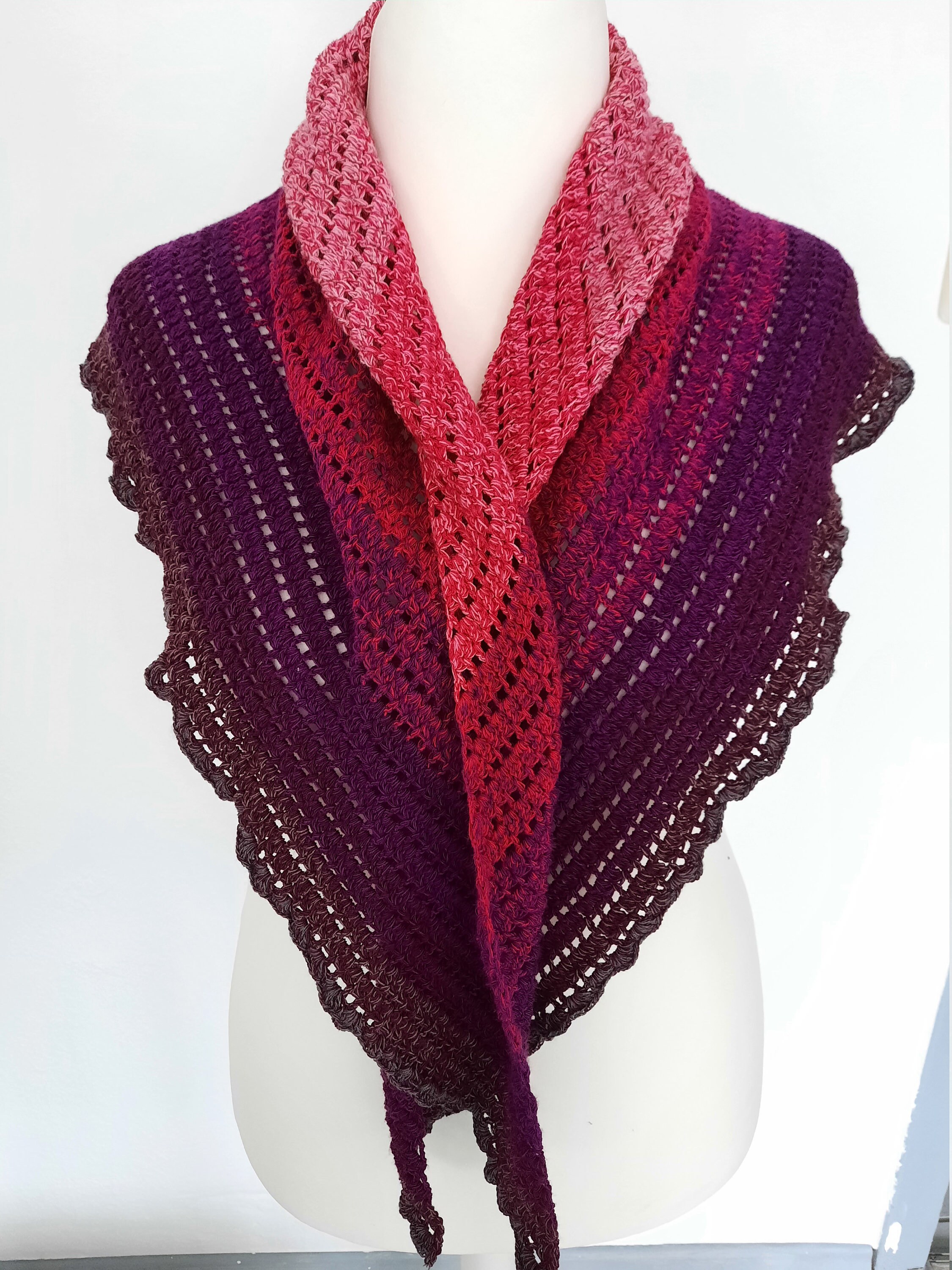 Crochet triangular towel shoulder towel neckscarf unique Etsy