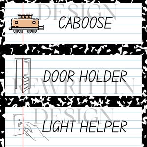 Classroom Jobs Chart | Composition Notebook Theme | Pre-K to 2nd Grade | Printable & Ready to Use