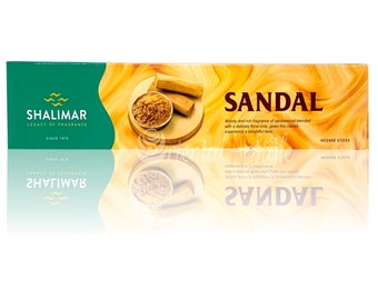 Shalimar Sandalwood Incense Sticks, Woody Fragrance (20 Sticks)