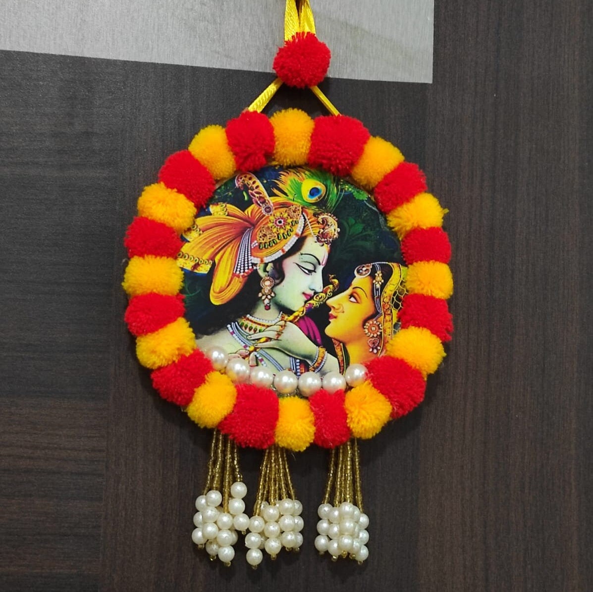 Radha Krishna Wall Hanging Mandir Decoration Room Decoration Etsy