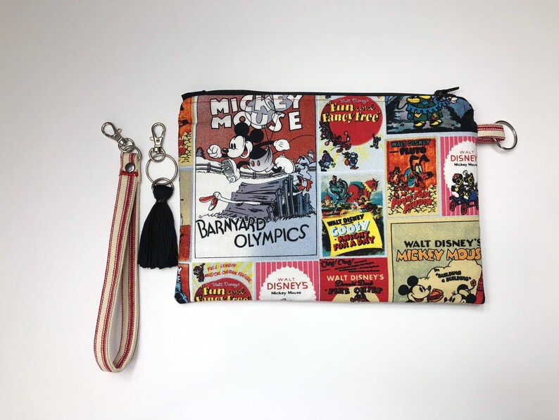 Zippered Pouch Wristlet Fabric Clutch