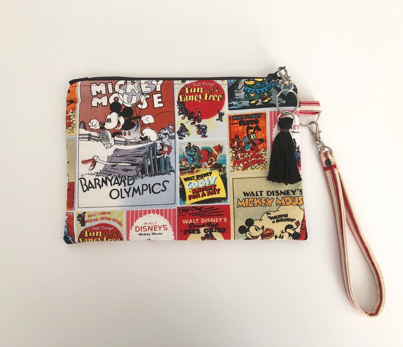 Zippered Pouch Wristlet Fabric Clutch