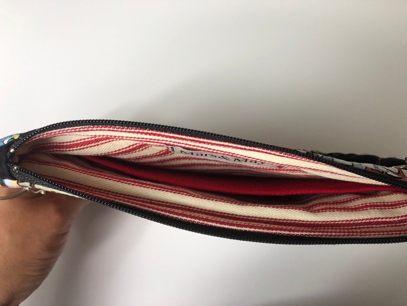 Zippered Pouch Wristlet Fabric Clutch