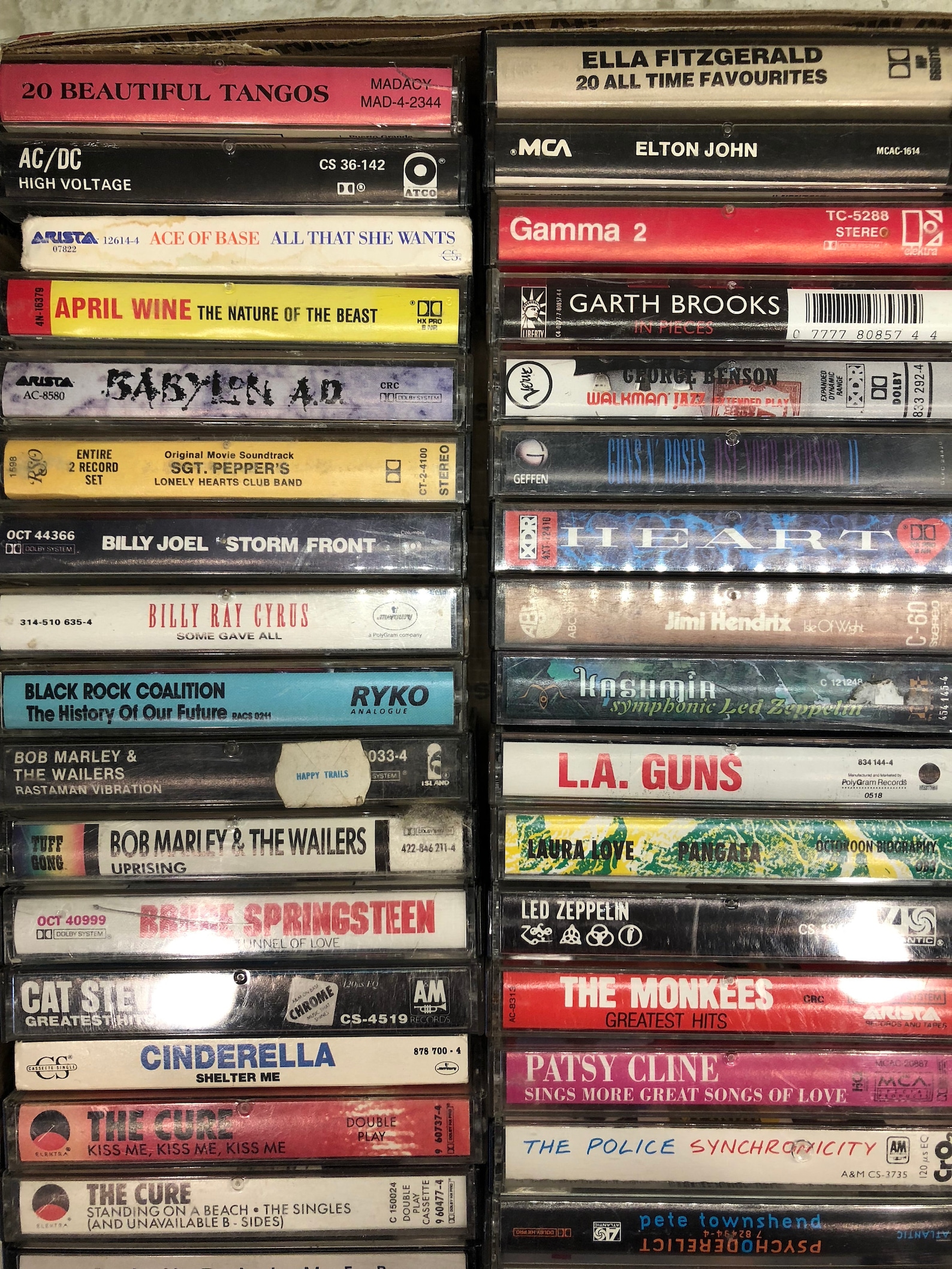 Rock cassette tape collection Classic Rock Country Rock Etsy