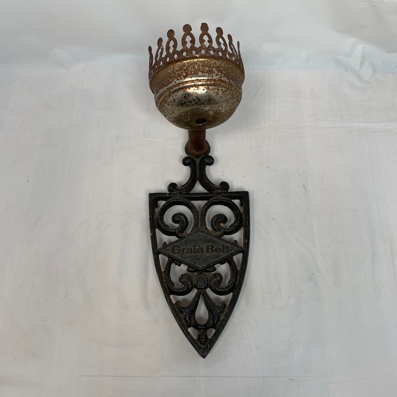 Vintage Antique Grain Belt Beer Trivet Wall Sconce Light Mount Etsy