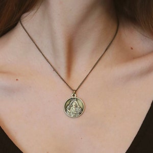 Persephone Necklace - Antique Brass Limited Quantity Trinket - Mythology Goddess Amulet -  Divine Feminine Charm