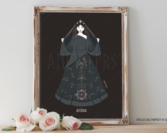 Art Poster Print - Asteria Goddess Greek Mythology Astrology Zodiac Witchcraft Witch Pagan Wiccan Folk - Home Decor - House Warming Gift