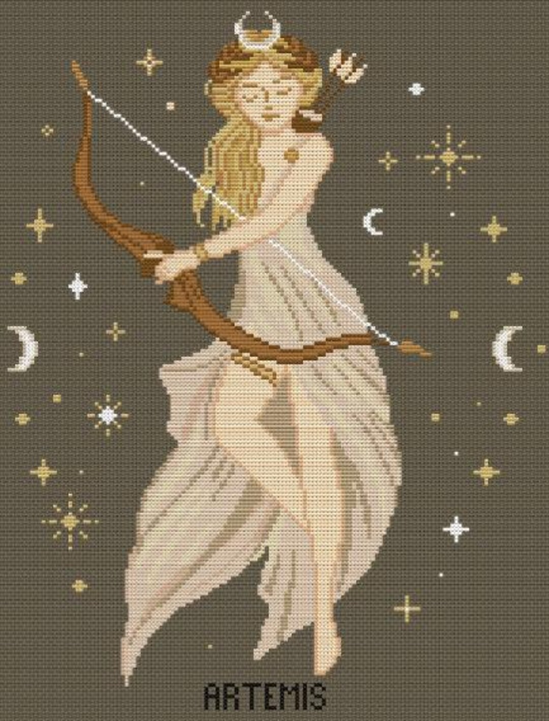 Goddess Cross Stitch Pattern Pack Digital Download File - Artemis ...