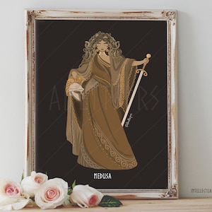 Art Poster Print - Medusa Goddess Greek Mythology Serpent Divine Feminine Pagan Wiccan Folk - Home Decor - House Warming Gift