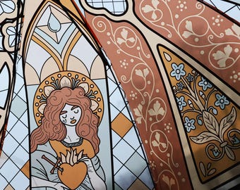 Gebrandschilderde paraplu Onze-Lieve-Vrouw van Smarten-kathedraal