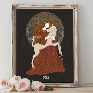 Art Poster Print - Epona Celtic Mythology Horse Horses Feminine Pagan Wiccan Folk - Home Decor - House Warming Gift