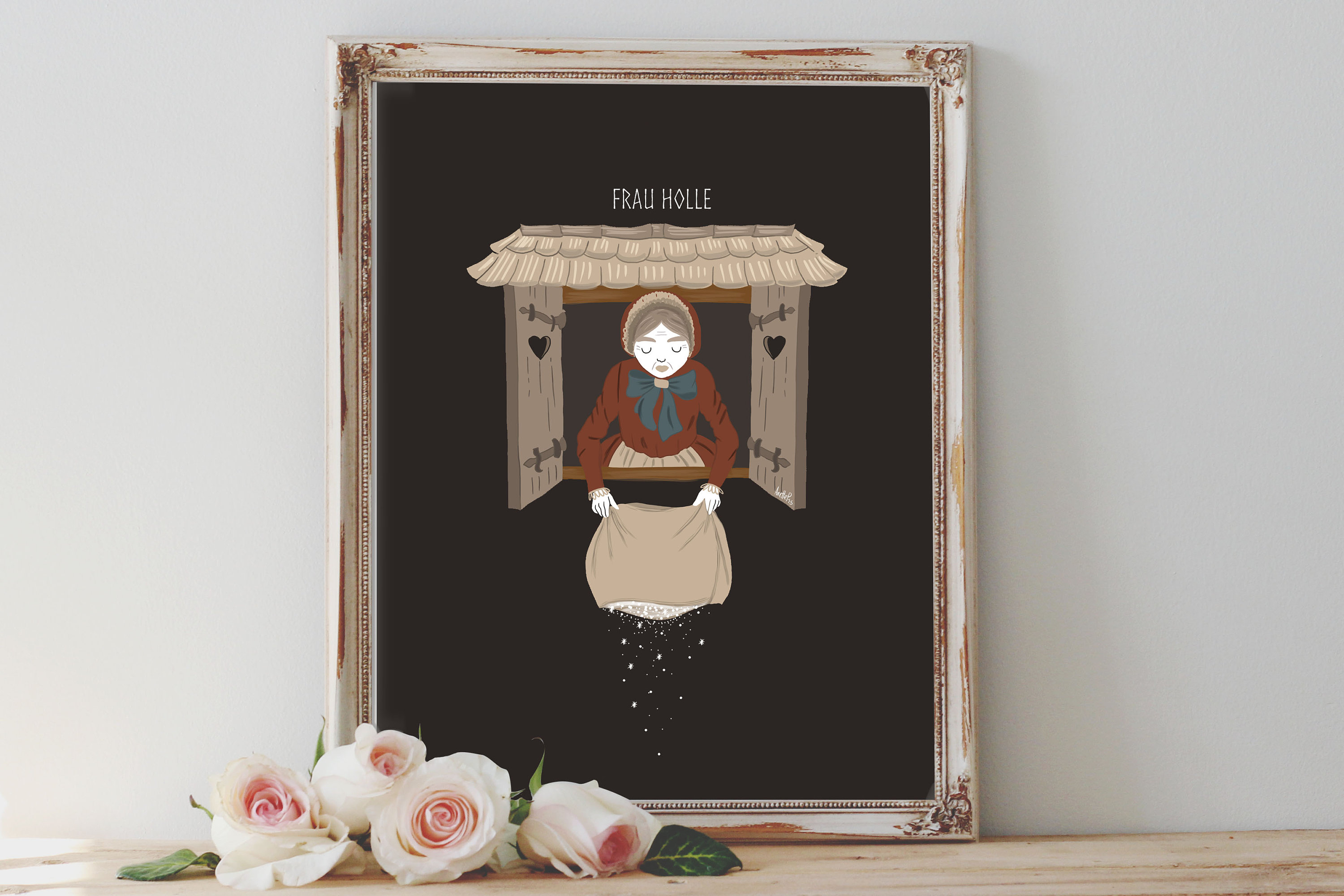 Home Mythologie Holle Mother Poster Fairytale Frost Print Folk Wicca Tale Pagan Frau Folk Decor Einweihungsgeschenk Art