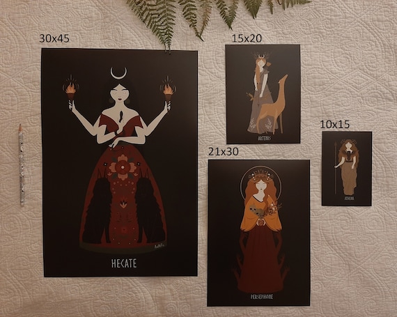 Art Poster Print - Skoll and Hati Two Wolves Chasing Sun and Moon