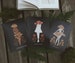 Mushroom Maidens Art Package - Poisonous Mushroom Fungi Femme Folk Art - Pagan Wiccan Heathen Altar Wall Decoration - Nature Posters 