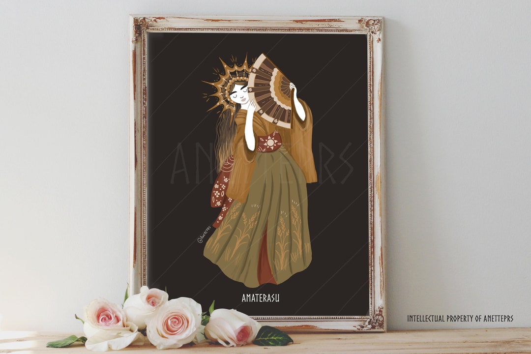 Art Poster Print - Amaterasu Japanese Sun Goddess Japan Mythology ...