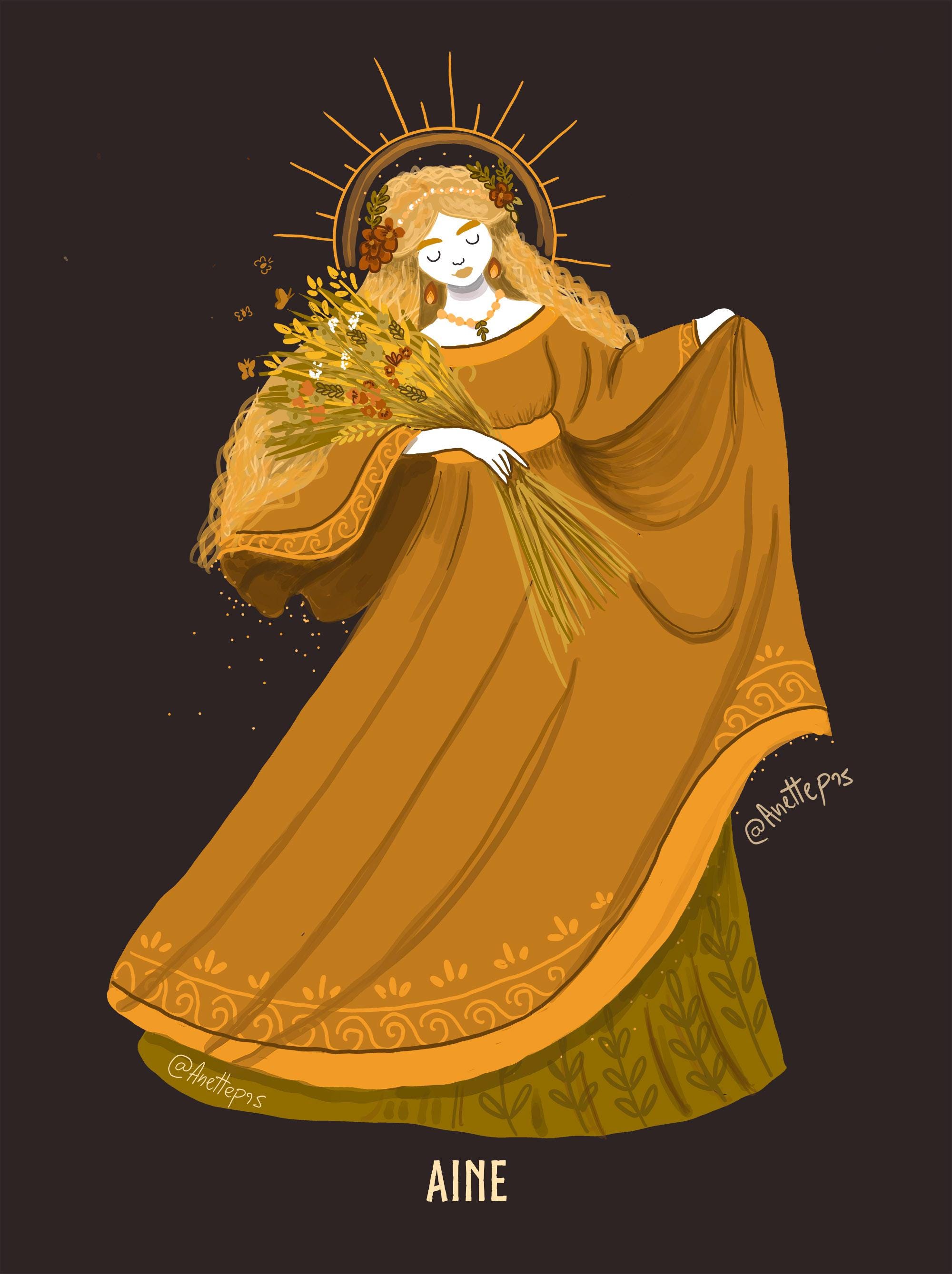 Art Poster Print - Aine Goddess Celtic Irish Mythology Love Summer Irish  Wild Nature Pagan Wiccan Folk - Home Decor - House Warming Gift - Etsy