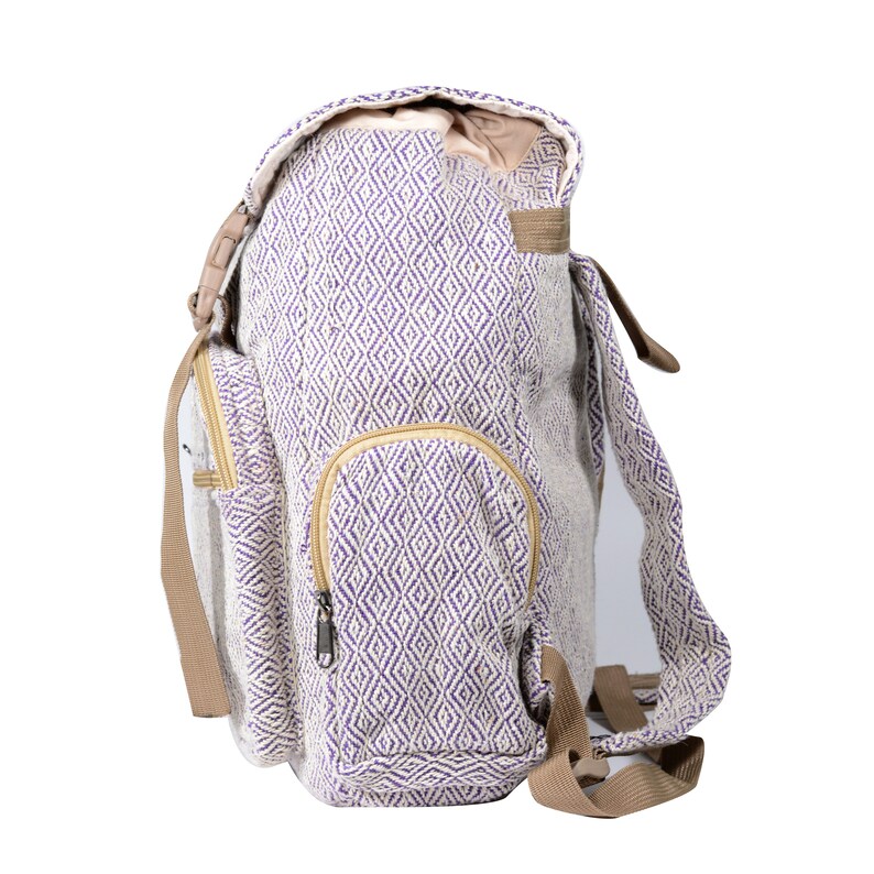 Handmade Cotton Loom Fabric Backpack Etsy