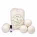 6 XL Wool Dryer Balls Handmade Natural Fabric Softener -  w/ 100% Pure Lavender Essential Oil -10ml (optional) 