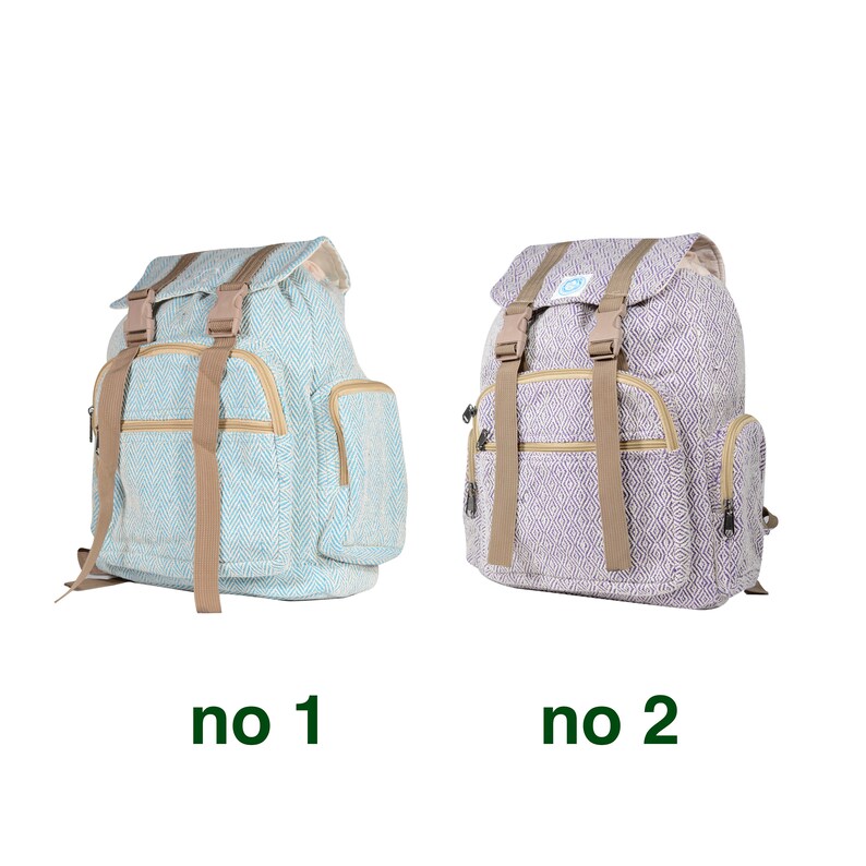 Handmade Cotton Loom Fabric Backpack Etsy