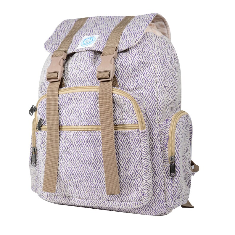 Handmade Cotton Loom Fabric Backpack Etsy
