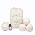 6 XL Wool Dryer Balls Handmade Natural Fabric Softener - w/ 100% Pure Lavender Essential Oil -10ml (optional)