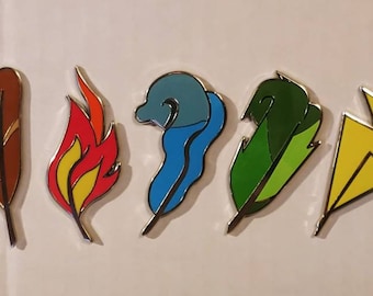 Elemental Feather Pin Set