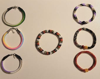 Beaded Crochet Bracelets Pride Fandom Themed Colorful Adjustable Or Continuous Miyuki Beads Comes With Box Gift