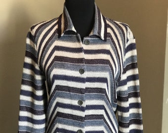 Vintage 90s Missoni Sport Knit Cardigan | Abstract Pattern, Men's