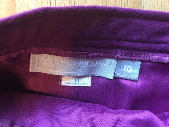 80s Magenta Evan-Picone Wool Skirt/ Vintage 10/ M… - image 7