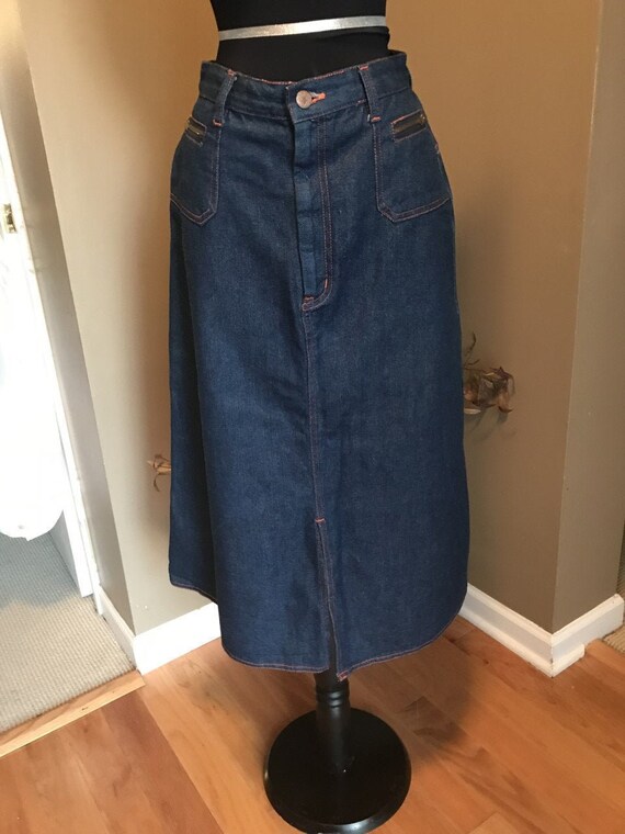 70s denim skirt