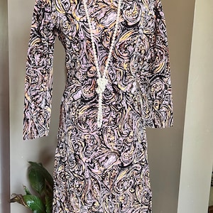 70’s Velvet Dress/ 70’s Mod  Dress/ Velvet Vintage/ Modern Day Small