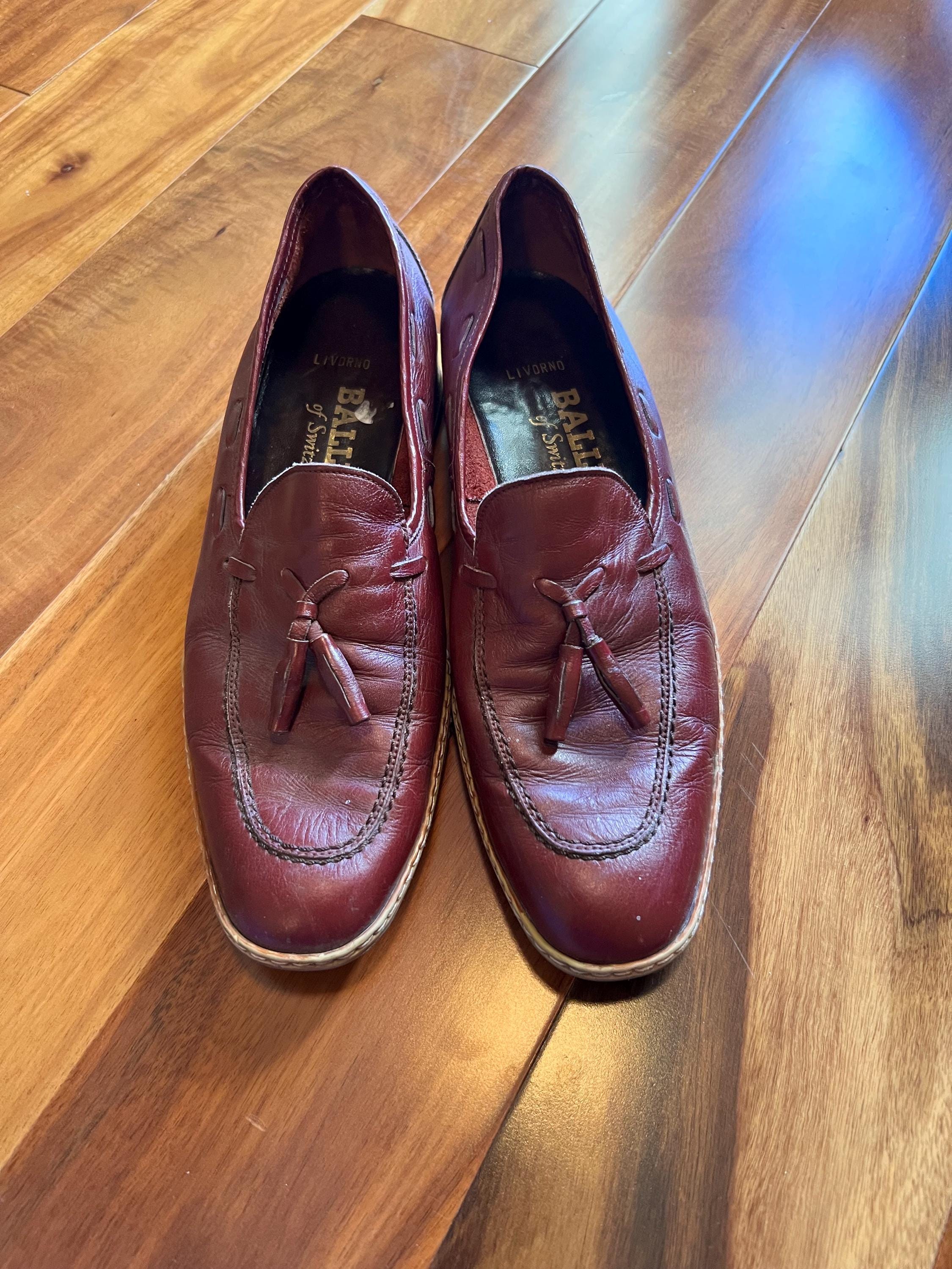 Escarpins Bally Vintage - Taille UK 3.5 (EU 36 Environ), Bordeaux Daim, Talons Aiguilles