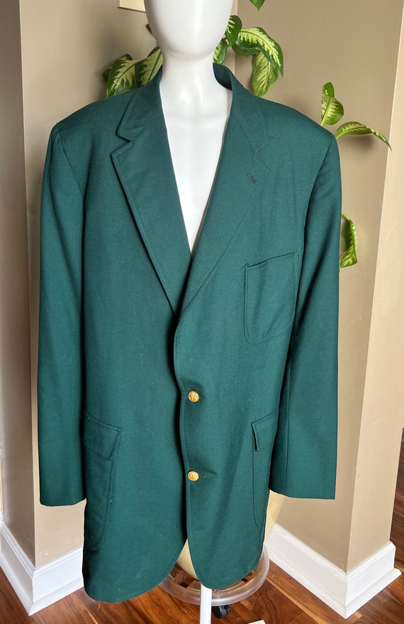 80s Mens Vintage Green Brooks Brothers Sports Coat