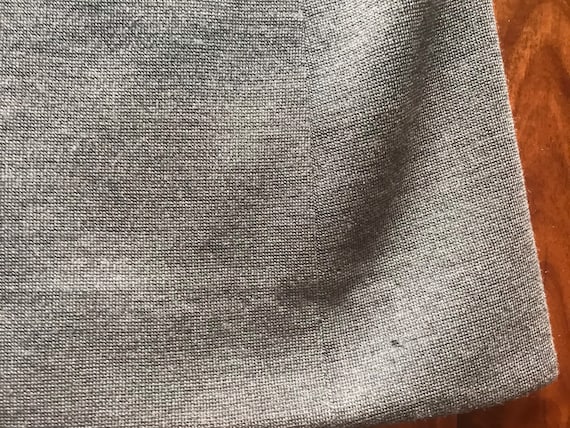 50s Gray Mancini Wool Knit Dress with Ivory Bib/M… - image 10