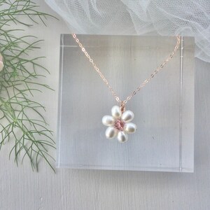 Bridal necklace,boho necklace,floral necklace,simple necklace,pearl necklace,gold necklace,silver necklace,rose gold necklace,