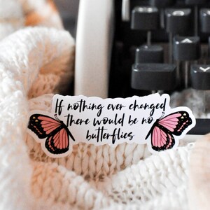 Butterfly Sticker, Laptop Sticker, Bumper Sticker, Vinyl Sticker, Cute Sticker, Planner Sticker, Water Bottle Sticker, Bookish Gift, Decal