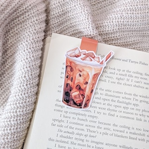 Iced Coffee Magnetic Bookmark, Holographic Magnetic Bookmarks, Laminated Bookmark, Cute Bookmark, Book Lovers Gifts, Gift For Her, Readers