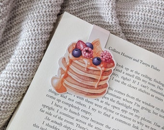 Pancakes Magnetic Bookmark, Holographic Magnetic Bookmarks, Laminated Bookmark, Cute Bookmark, Book Lovers Gifts, Gift For Her, Readers Gift