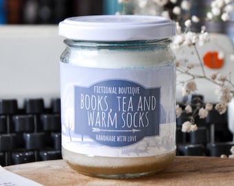 Winter Candle, Bookish Candle, Palm Wax Candle, Hand Poured Candle, Bookish Merch, Candle, Bookish Gift, Christmas Candle, Christmas Gift