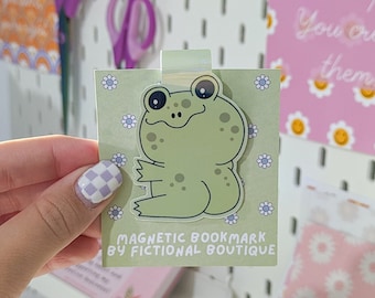 Naked Frog Magnetic Bookmark, Holographic Magnetic Bookmarks, Laminated Bookmark, Cute Bookmark, Book Lovers Gifts, Gift For Her