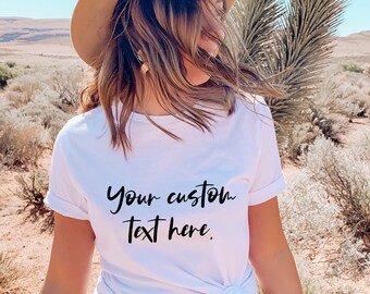 Custom Text Cute Cotton Tee / Bookish Tshirt / Gift For Her / Bookish Apparel Unisex / Book Lovers Gift / Readers Apparel / Bookish Clothing