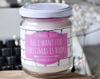 Winter Candle, Bookish Candle, Palm Wax Candle, Hand Poured Candle, Bookish Merch, Candle, Bookish Gift, Christmas Candle, Christmas Gift