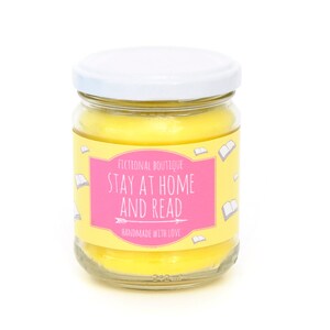 Stay At Home And Read Candle, Vegan Candle, Handmade Candle, Scented Candle, Bookish Candle Natural Candle, Bibliophile Candle, Bookish Gift