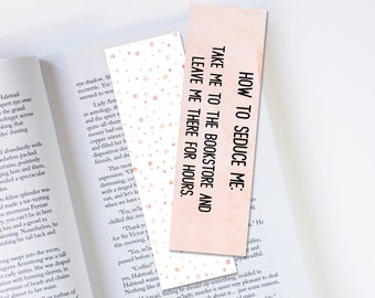 How To Seduce Me Bookmark, Bookstagram, Literary Bookmark, Bookish, Bookish Gift, Book Lovers Gift, Book Bloggers, Laminated Bookmark, Books