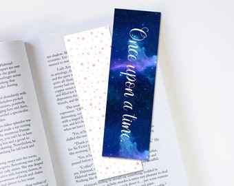 Once upon a time bookmark, bookmark, laminated bookmark, literary bookmark, bookish merch, bibliophile, bookish gifts, book worm gift, gift