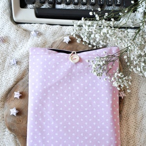 Polka Dot Book Sleeve, Book Cover, Book Protector, Book Pouch, Book Lovers Gift, Book Sleeves, Padded Book Sleeve, Book Accessories, Sleeve