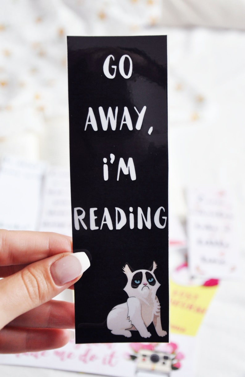 Grumpy Cat Laminated Bookmark / Bookmark Set for Book Lovers / - Etsy ...